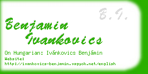 benjamin ivankovics business card
